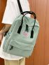 Men Letter Patch Backpack