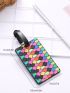 Colorblock Geometric Graphic Luggage Tag