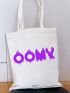 Letter Graphic Shopper Bag