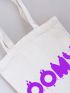 Letter Graphic Shopper Bag