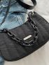 Chain Decor Hobo Bag