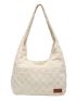 Checkered Pattern Letter Patch Decor Hobo Bag