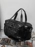 Letter Patch Decor Travel Bag