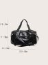 Letter Patch Decor Travel Bag
