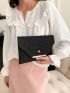 Crocodile Embossed Metal Decor Envelope Bag