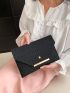 Crocodile Embossed Metal Decor Envelope Bag