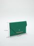 Crocodile Embossed Metal Decor Flap Envelope Bag