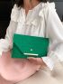 Crocodile Embossed Metal Decor Flap Envelope Bag