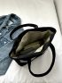 Letter Patch Decor Shopper Bag
