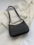 Studded Decor Hobo Bag Punk Style