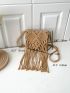 Minimalist Fringe Decor Crochet Bag