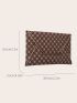 Geometric Pattern Contrast Binding Envelope Bag