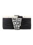 Rhinestone Decor Ruched Bag