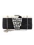 Rhinestone Decor Ruched Bag