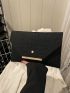 Crocodile Embossed Metal Decor Flap Square Bag