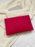 Crocodile Embossed Metal Decor Flap Square Bag