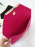 Metal Decor Flap Square Bag