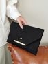 Metal Decor Flap Envelope Bag