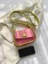 Mini Contrast Binding Flap Square Bag