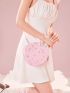 Floral Embroidery Heart Design Novelty Bag