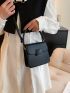 Mini Top Handle Square Bag Black Satchel Bag