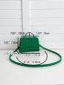 Crocodile Embossed Flap Square Bag