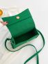 Crocodile Embossed Flap Square Bag