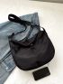 Minimalist Hobo Bag Medium Neon Red