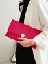 Crocodile Embossed Flap Envelope Bag
