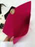 Crocodile Embossed Flap Envelope Bag