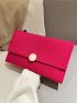 Crocodile Embossed Flap Envelope Bag