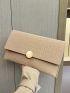 Crocodile Embossed Flap Envelope Bag
