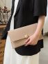 Crocodile Embossed Flap Envelope Bag