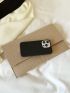 Crocodile Embossed Flap Envelope Bag