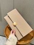 Crocodile Embossed Flap Envelope Bag