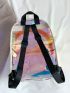 Holographic Pocket Front Classic Backpack, Clear Bag