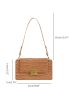 Crocodile Embossed Flap Square Bag