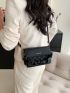 Mini Quilted Pattern Flap Square Bag