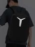 Medium Laptop Backpack Black Adjustable Strap With USB Charging Port Camping Bag