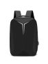 Medium Laptop Backpack Black Adjustable Strap With USB Charging Port Camping Bag