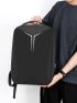 Medium Laptop Backpack Black Adjustable Strap With USB Charging Port Camping Bag