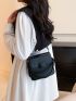 Mini Top Handle Square Bag Black Satchel Bag