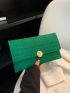 Crocodile Embossed Metal Lock Flap Square Bag