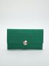 Crocodile Embossed Metal Lock Flap Square Bag