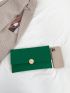 Crocodile Embossed Metal Lock Flap Square Bag