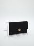 Crocodile Embossed Metal Decor Flap Envelope Bag