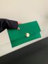 Crocodile Embossed Envelope Bag Metal Decor For Party