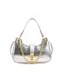 Crocodile Embossed Chain Decor Hobo Bag