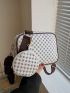 Mini Geometric Pattern Square Bag With Coin Purse