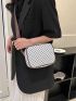 Mini Geometric Pattern Square Bag With Coin Purse